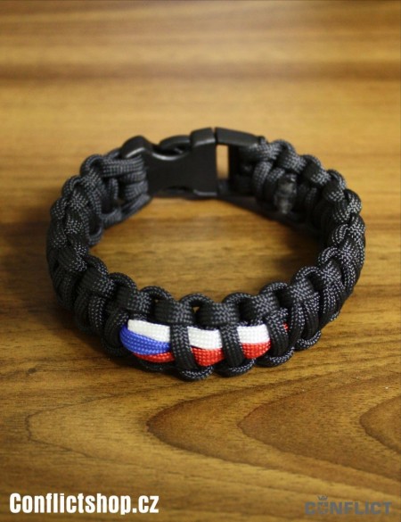 Paracord náramek Černý ČR S