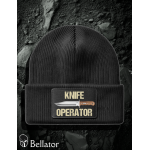 Pletená čepice Knife Operator černá