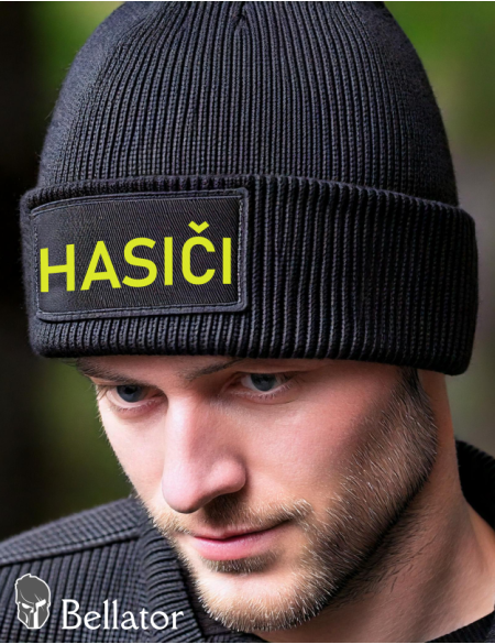 Pletená čepice Hasiči 02 černá