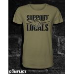 Tričko Support Locals S khaki