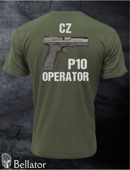 Tričko CZ P10 operator M Olivová